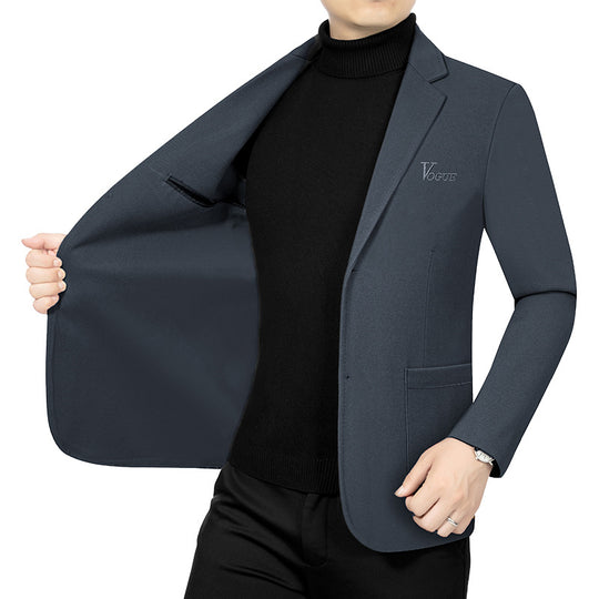 Herren Modernes Einreihiges City-Blazer mit aufgesetzten Taschen und leichter Halbfütterung Shop Nory