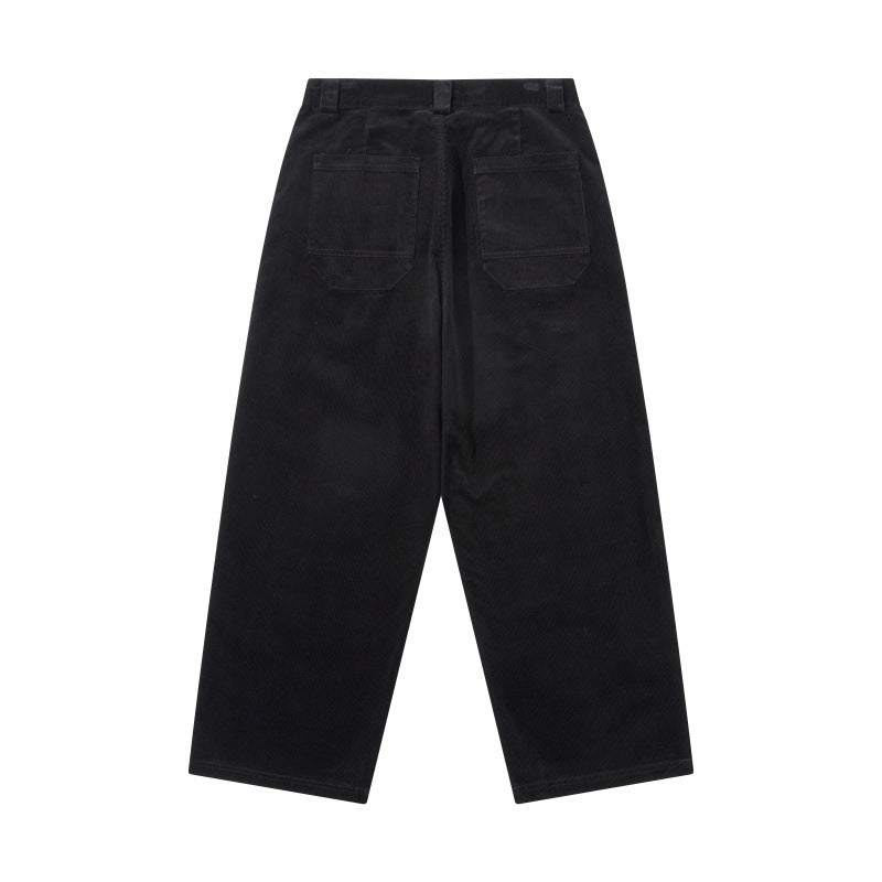 Herren Weite Cordhose mit Bundfalten, hoher Taille und geradem Bein Shop Nory
