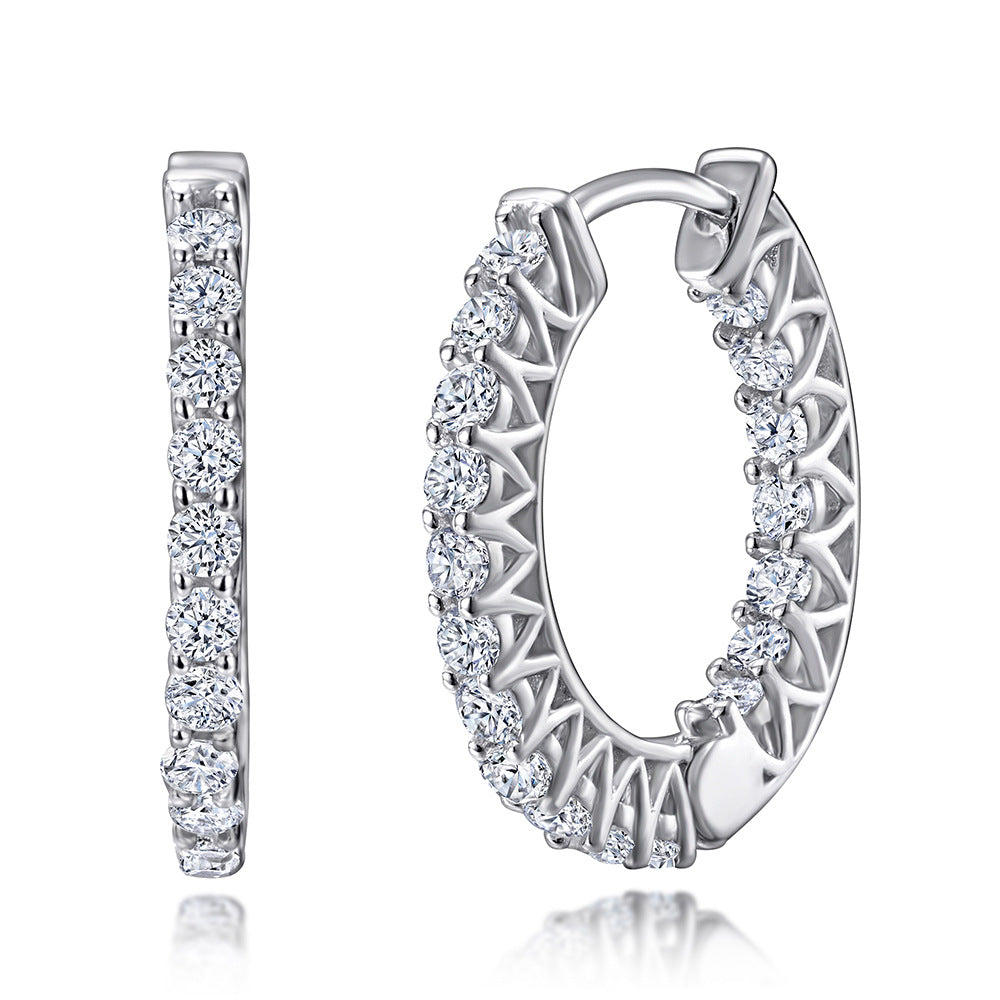 Damen Ohrringe mit quadratischem Zirkonia-Besatz Shop Nory