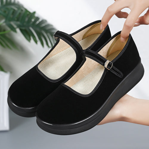 Damen nan Mary-Jane Plateau-Slipper mit verstellbarem Riemen und orthopädischer Komfortsohle Shop Nory