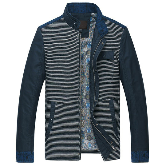 Herren Feldjacke mit Kontrast-Einsätzen und Brust-Reißverschlusstasche Shop Nory