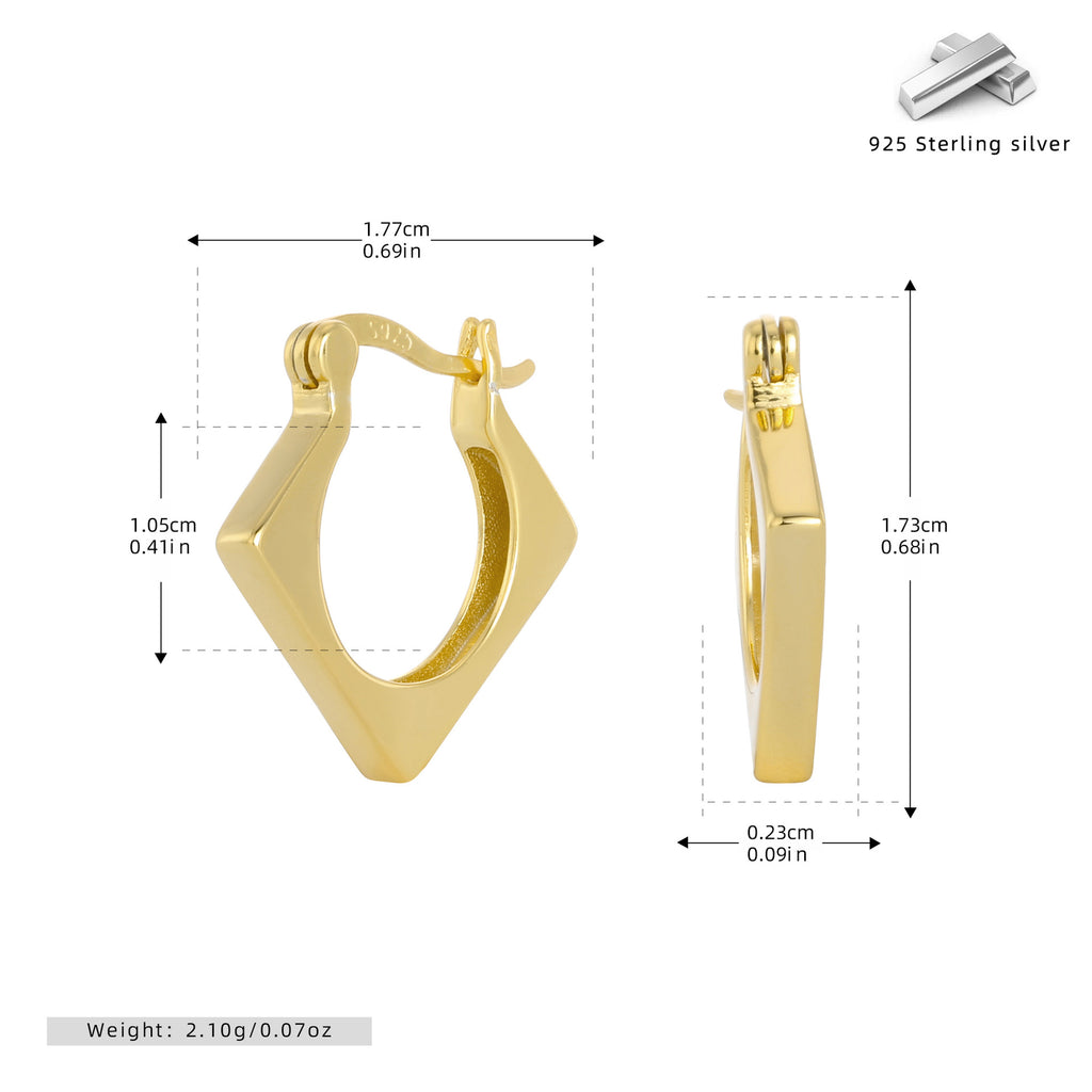 Damen Ohrhänger im modernen Diamantdesign aus hochwertigem 925 Sterling Silber Shop Nory