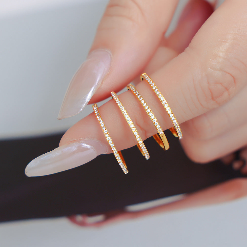 Damen zarter Zirkonring aus Edelstahl Shop Nory