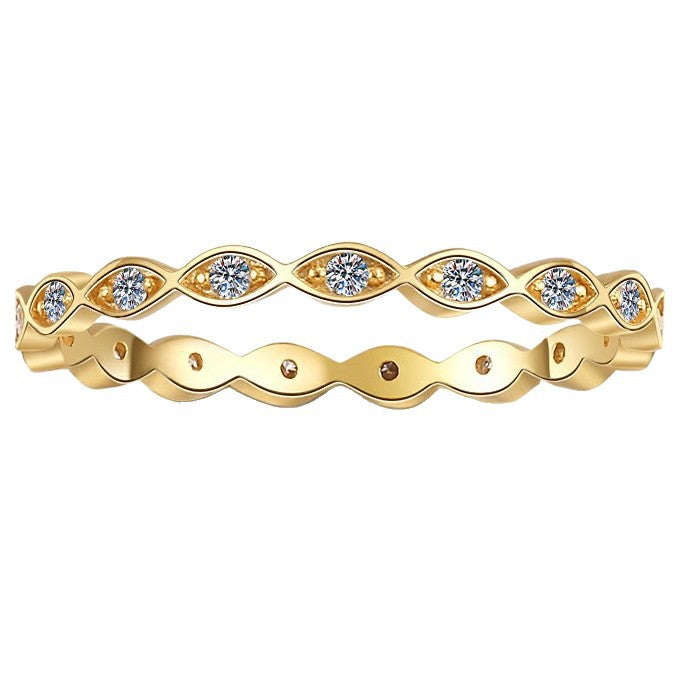 Damen Wellenförmiger Zirkonia-Ring Shop Nory
