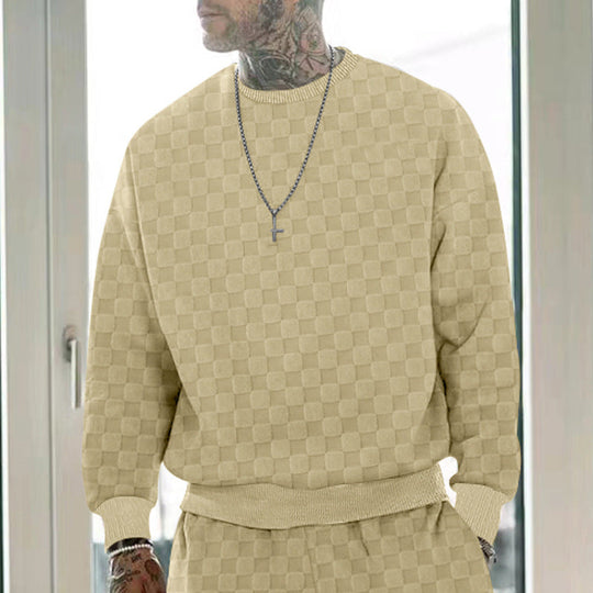 Herren lässiger oversized Sweatshirt mit strukturiertem Design