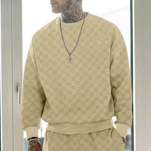 Herren lässiger oversized Sweatshirt mit strukturiertem Design