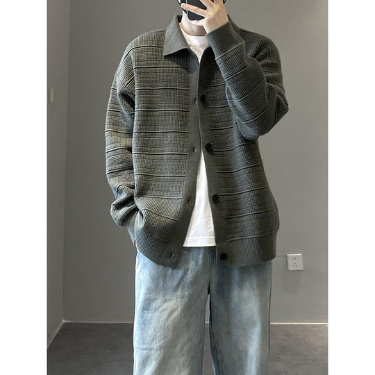 Herren Modische Strickjacke mit strukturierter Oberfläche Shop Nory