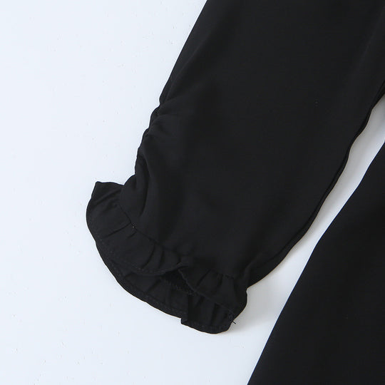 Damen A‑Linien Minikleid mit Rüschen-Quadratausschnitt, taillierter Silhouette und Bindebändern Shop Nory