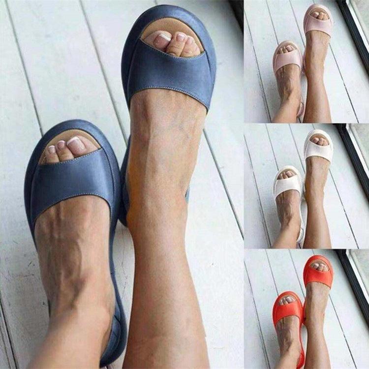 Damen bequeme Sandalen mit offenem Zehenbereich und anatomischer Fußbettung