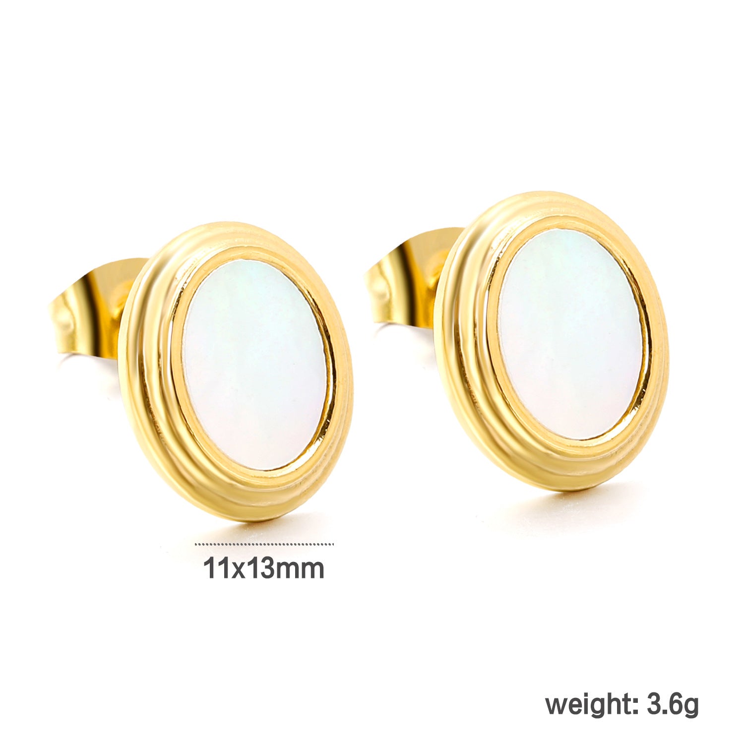 Damen Ohrstecker mit elegantem, hochglänzendem Gehäuse und farbigem Kristall Shop Nory