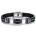 Herren Armband aus hochwertigem Schwarzstahl mit eleganten Akzenten Shop Nory