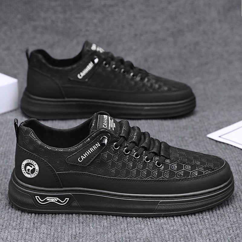 Herren Lässige Low-Top Sneaker mit geprägter Wabenstruktur und dämpfender Plateausohle Shopy Nory