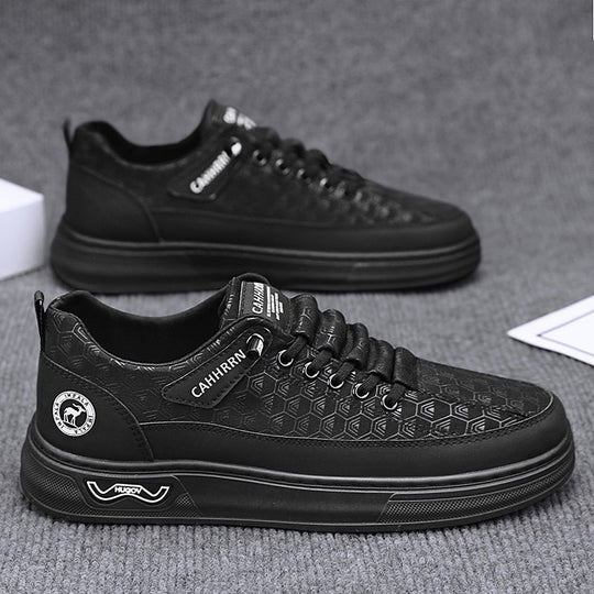 Herren Lässige Low-Top Sneaker mit geprägter Wabenstruktur und dämpfender Plateausohle Shopy Nory