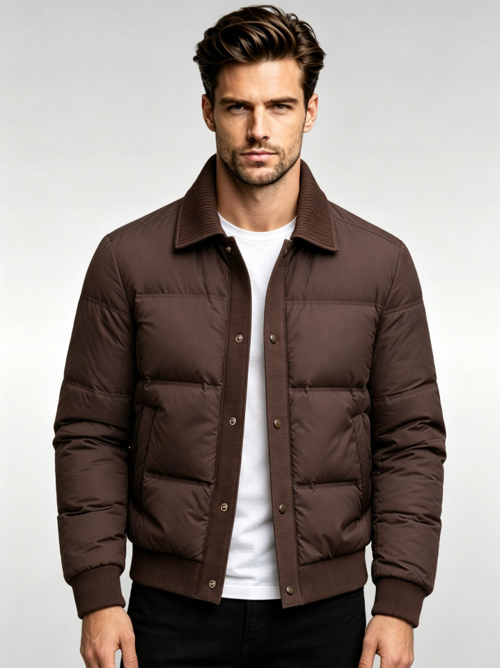 Herren Modische Steppjacke mit hohem Kragen