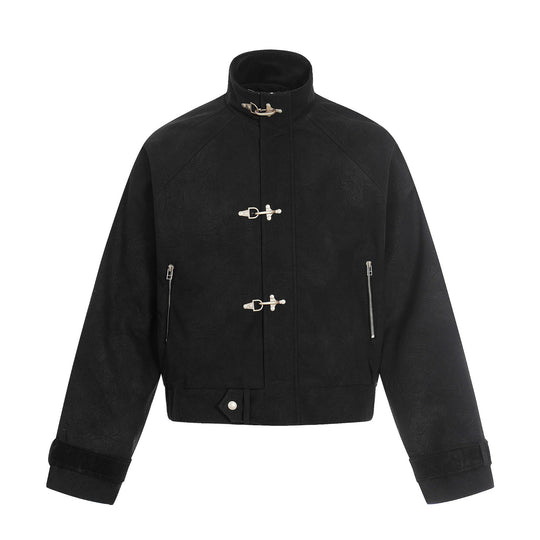 Unisex Kurz geschnittener Boxy‑Blouson mit Knebelverschlüssen und verstellbaren Manschetten Shop Nory