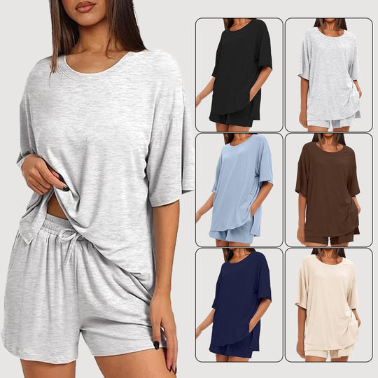 Damen Oversize T-Shirt mit lässigem Schnitt und seitlichen Schlitzen