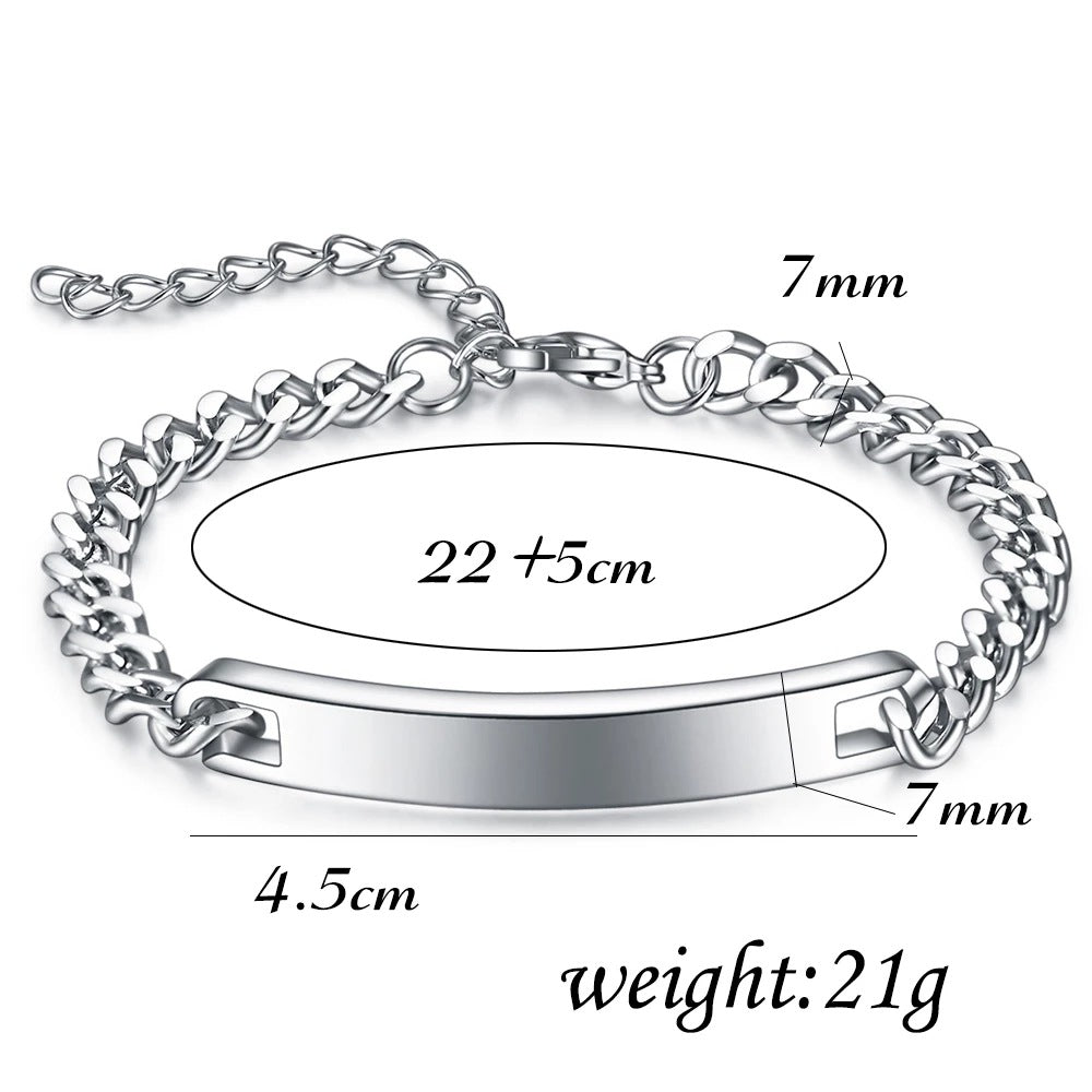 Herren personalisierbares Edelstahlarmband mit robustem Design Shop Nory