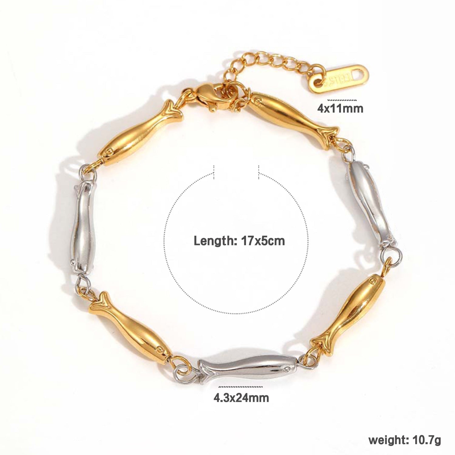 Damen Armband mit stilvollem Herzdesign und verstellbarem Kettenschluss Shop Nory
