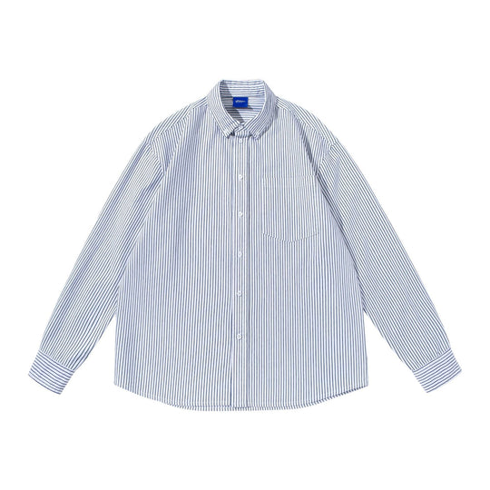 Damen Gestreiftes Oversize-Hemd im Oxford-Style mit Button-Down-Kragen und Brusttasche Shop Nory