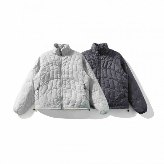 Unisex Ultraleichte gesteppte Kurzjacke mit geometrischer Steppung, Stehkragen und Tunnelzugsaum Shop Nory