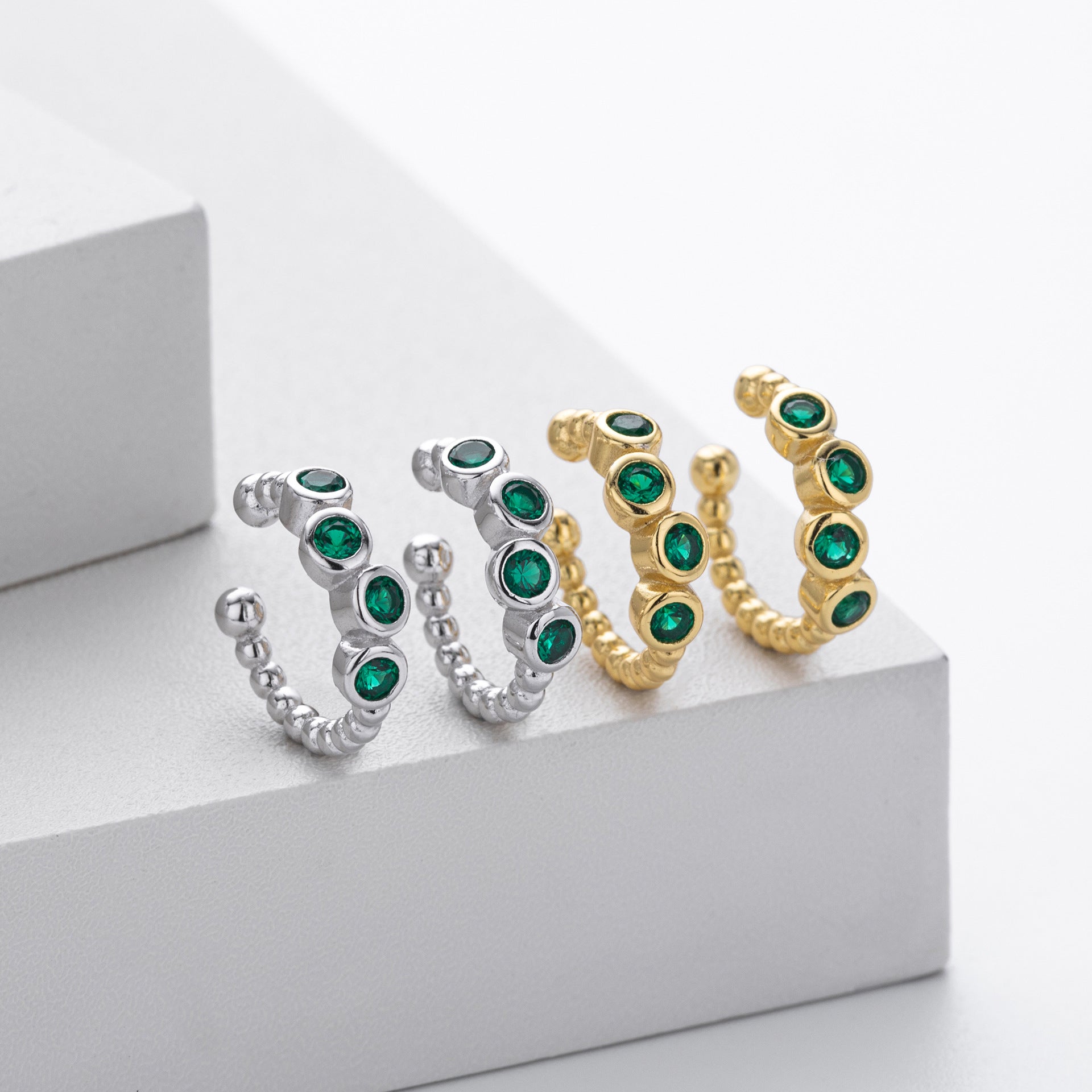 Damen Ohrhänger mit funkelnden Zirkonsteinen aus hochwertigem 925 Sterlingsilber Shop Nory