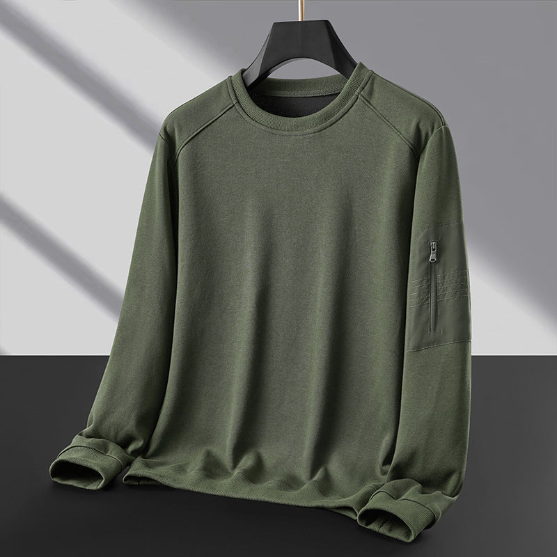 Herren Rundhals‑Sweatshirt mit Reißverschluss‑Ärmeltasche und funktionaler Jersey‑Qualität Shop Nory