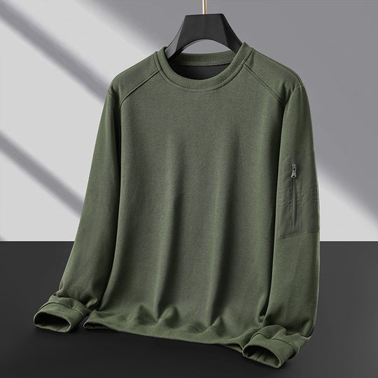 Herren Rundhals‑Sweatshirt mit Reißverschluss‑Ärmeltasche und funktionaler Jersey‑Qualität Shop Nory