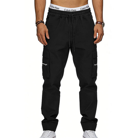 Herren Cargojogginghose mit elastischem Bund, Kordelzug und Reißverschlusstaschen Shop Nory