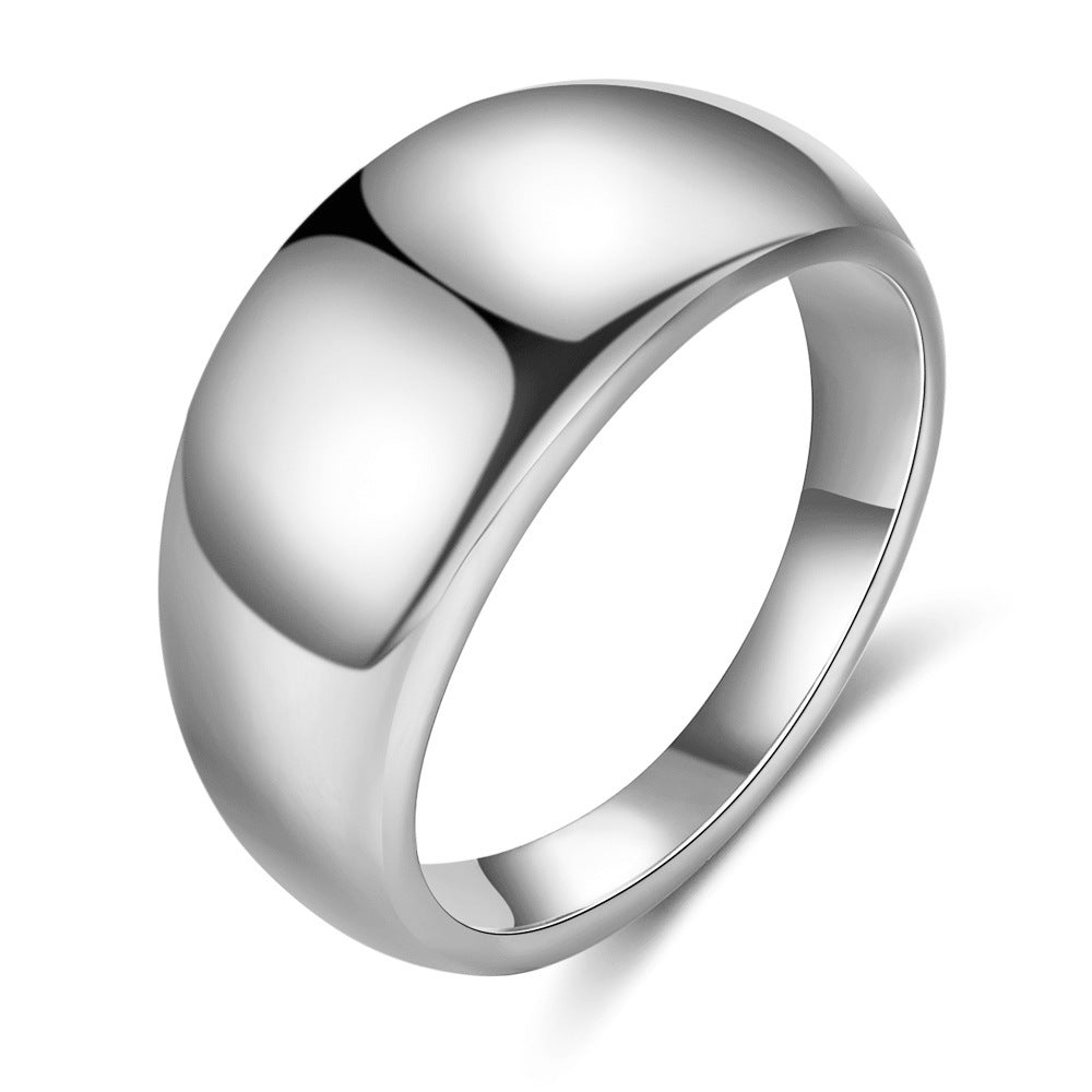 Damen Hochglänzender Ring aus Edelstahl Shop Nory