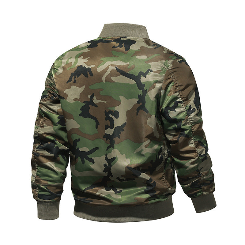Herren Aviator-Bomberjacke im Military-Utility-Look mit Ärmeltasche und auffälligem Flugbändchen Shop Nory