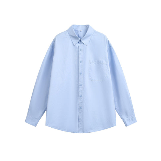 Damen Oversize-Casual-Hemd mit Drop-Shoulder und Brusttasche Shop Nory