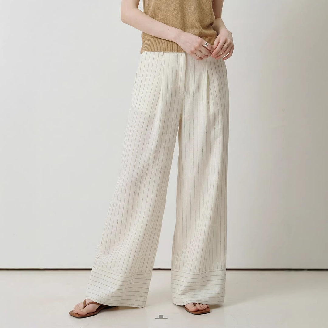 Damen Weite Streifenhose Shop Nory