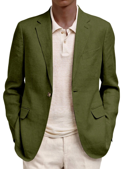 Herren nan leichtes Leinen-Sakko mit unstrukturierter Silhouette und Pattentaschen Shop Nory