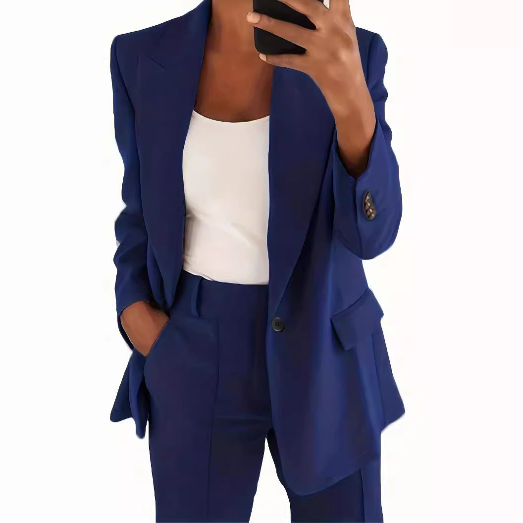 Damen hochtaillierte gerade geschnittene Anzughose mit Bügelfalte Shop Nory