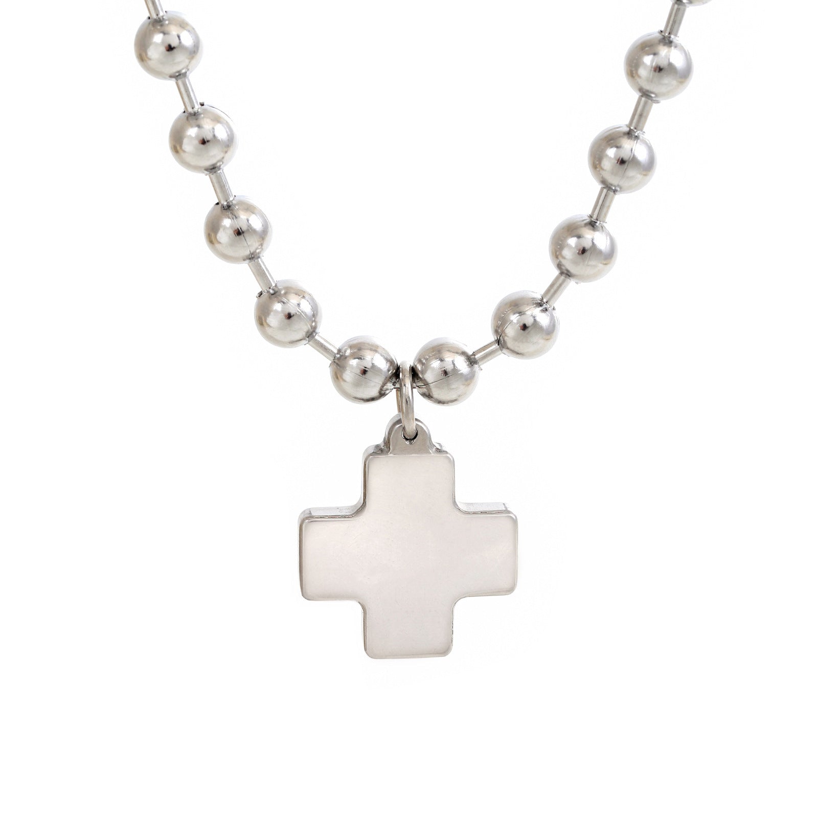 Damenarmband mit Kreuzanhänger und glänzenden Perlen Shop Nory