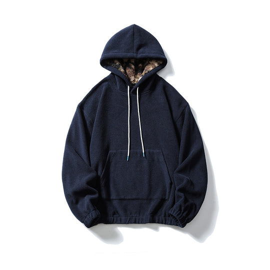 Unisex Oversize-Fleece-Hoodie mit Teddyfutter, Kängurutasche und elastischem Saum Shop Nory