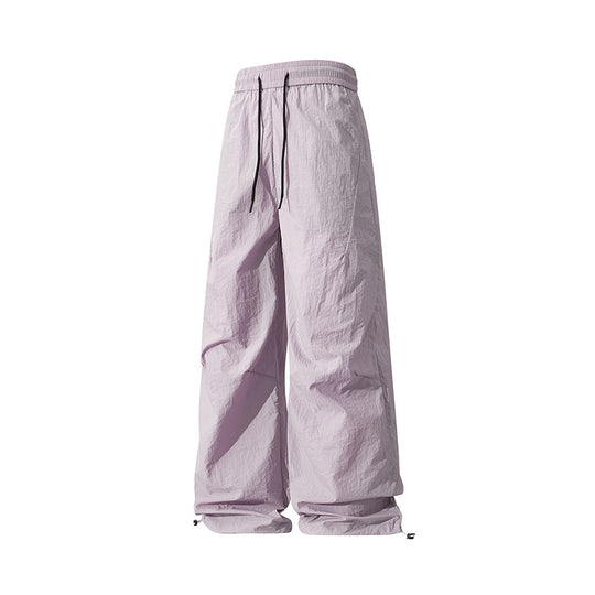 Unisex Weite technische Nylon-Hose mit Kordelzug und verstellbarem Saum Shop Nory