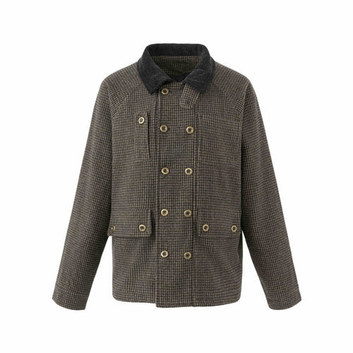 Herren Doppelreihiger Wollmix-Blouson mit Cordkragen und aufgesetzten Pattentaschen Shop Nory