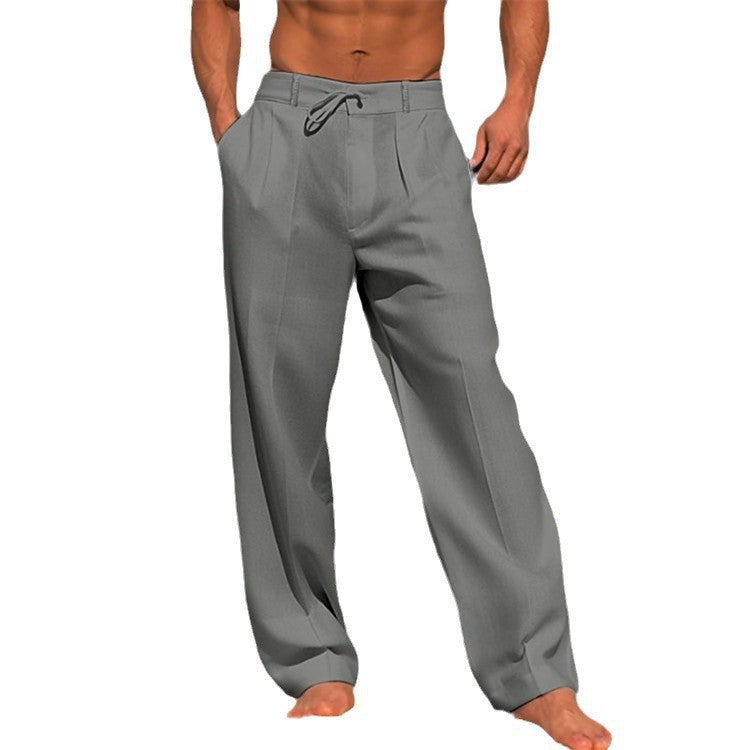 Herren weite Sommerhose mit elastischem Bund und praktischen Taschen