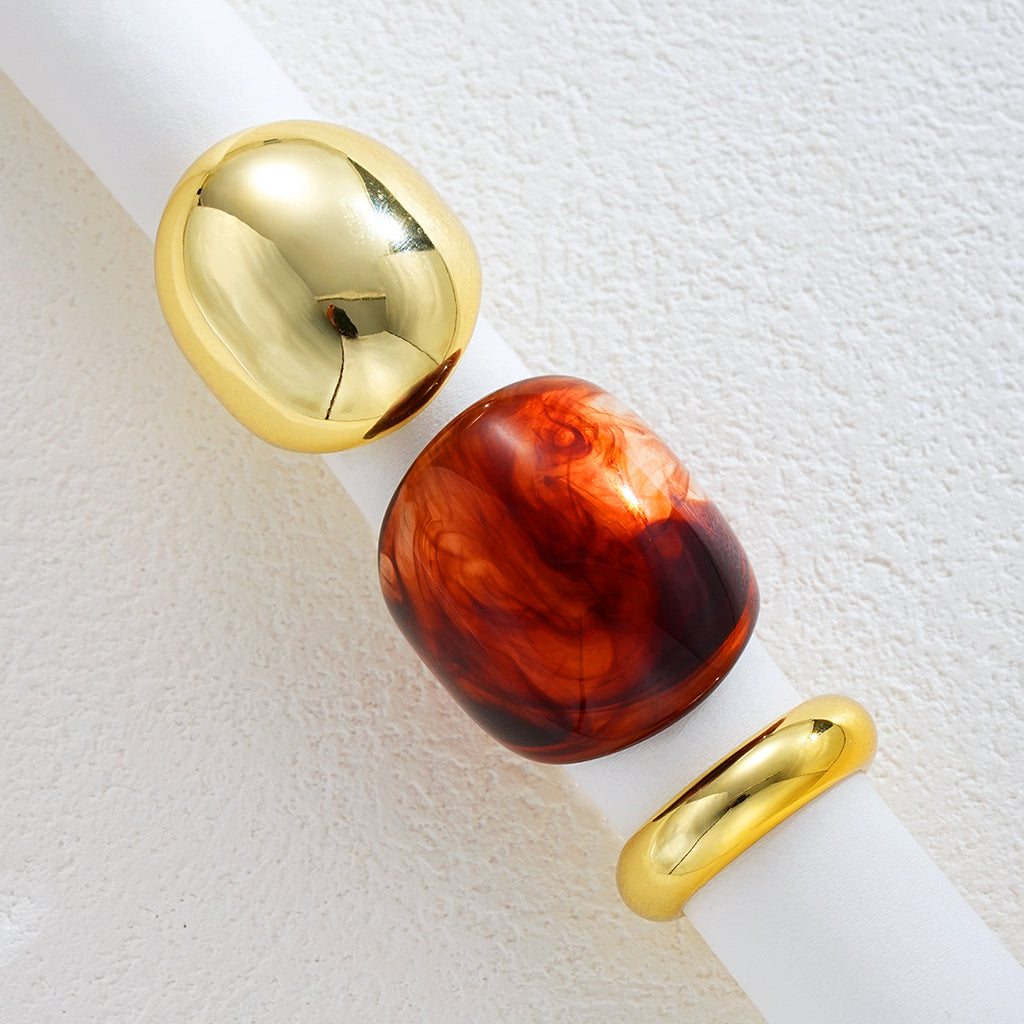 Damen elegantes Ringe-Set mit einzigartigen Formelementen Shop Nory