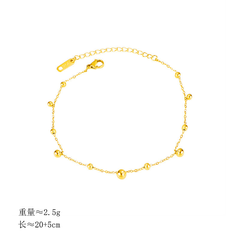 Damen filigrane Fußkette mit elegantem Kugeldesign Shop Nory