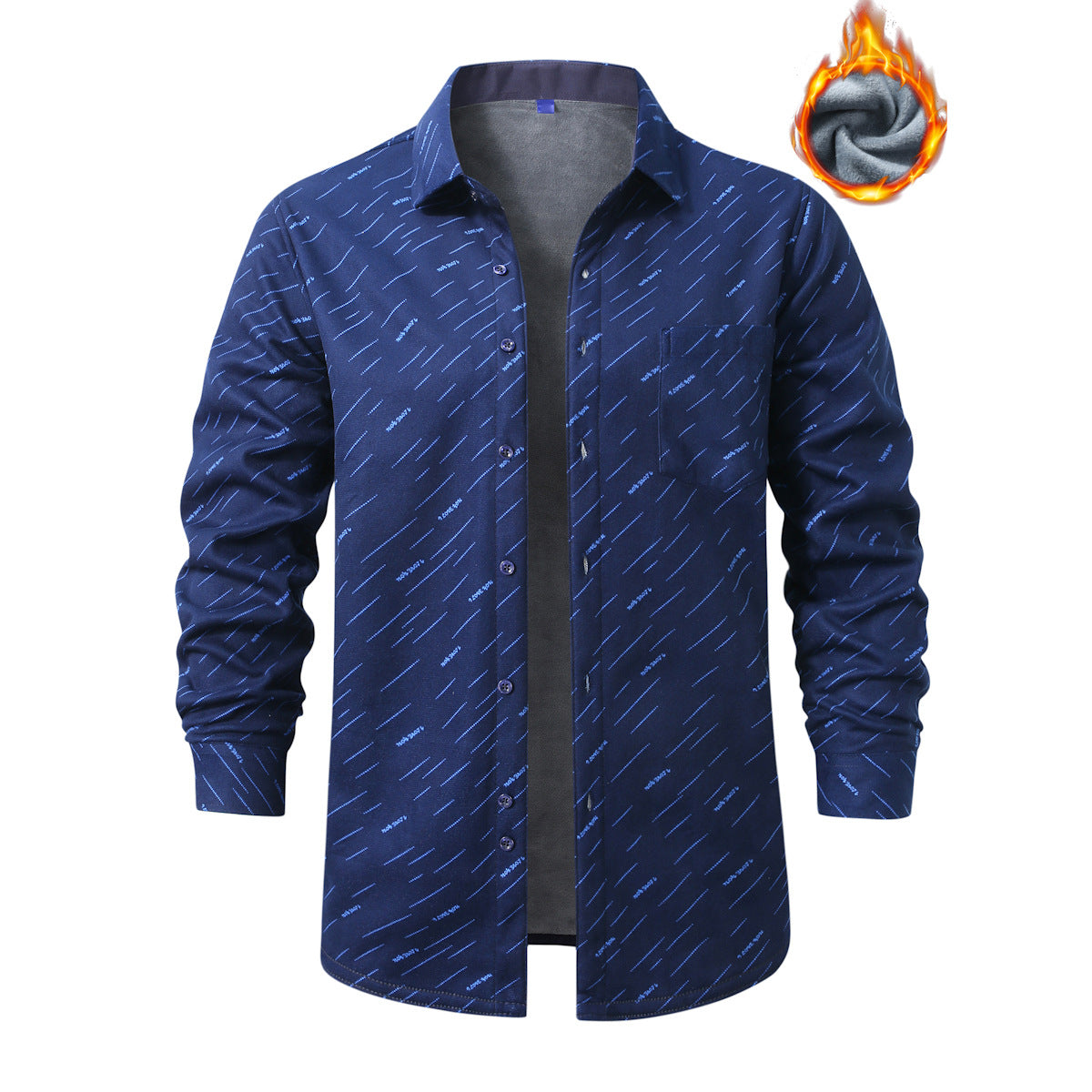 Herren kariertes Flanellhemd mit wärmender Fleece-Innenlage und aufgesetzter Brusttasche Shop Nory