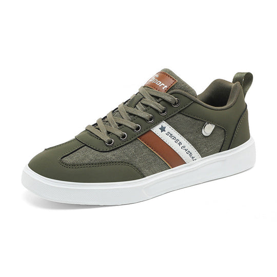 Herren nan urbaner Canvas- und Kunstleder-Sneaker mit gepolstertem Einstieg und profilierter Gummisohle