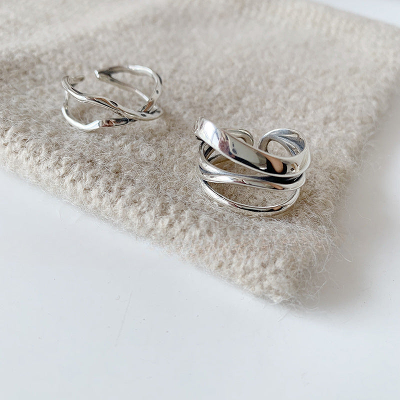 Damen Offener Ring mit geschwungenem Design Shop Nory