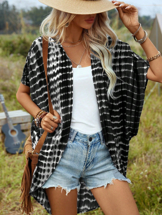 Damen Leichtes Kimono mit modernem Batikdesign