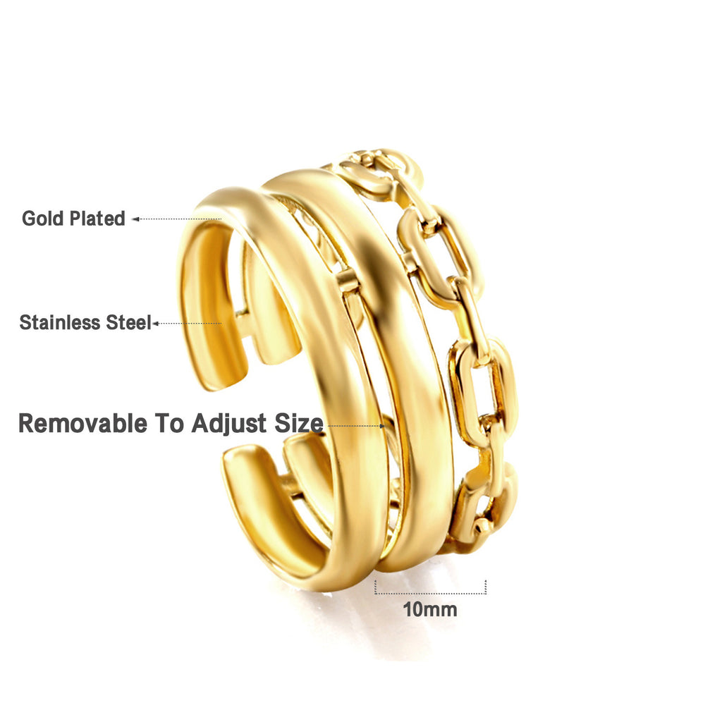 Damen Verstellbarer Armband mit emotionalem „Liebe“ Schriftzug aus hochwertigem Edelstahl mit goldfarbener Beschichtung Shop Nory