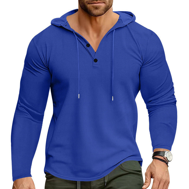 Herren lässiges Kapuzenshirt mit strukturierter Oberfläche