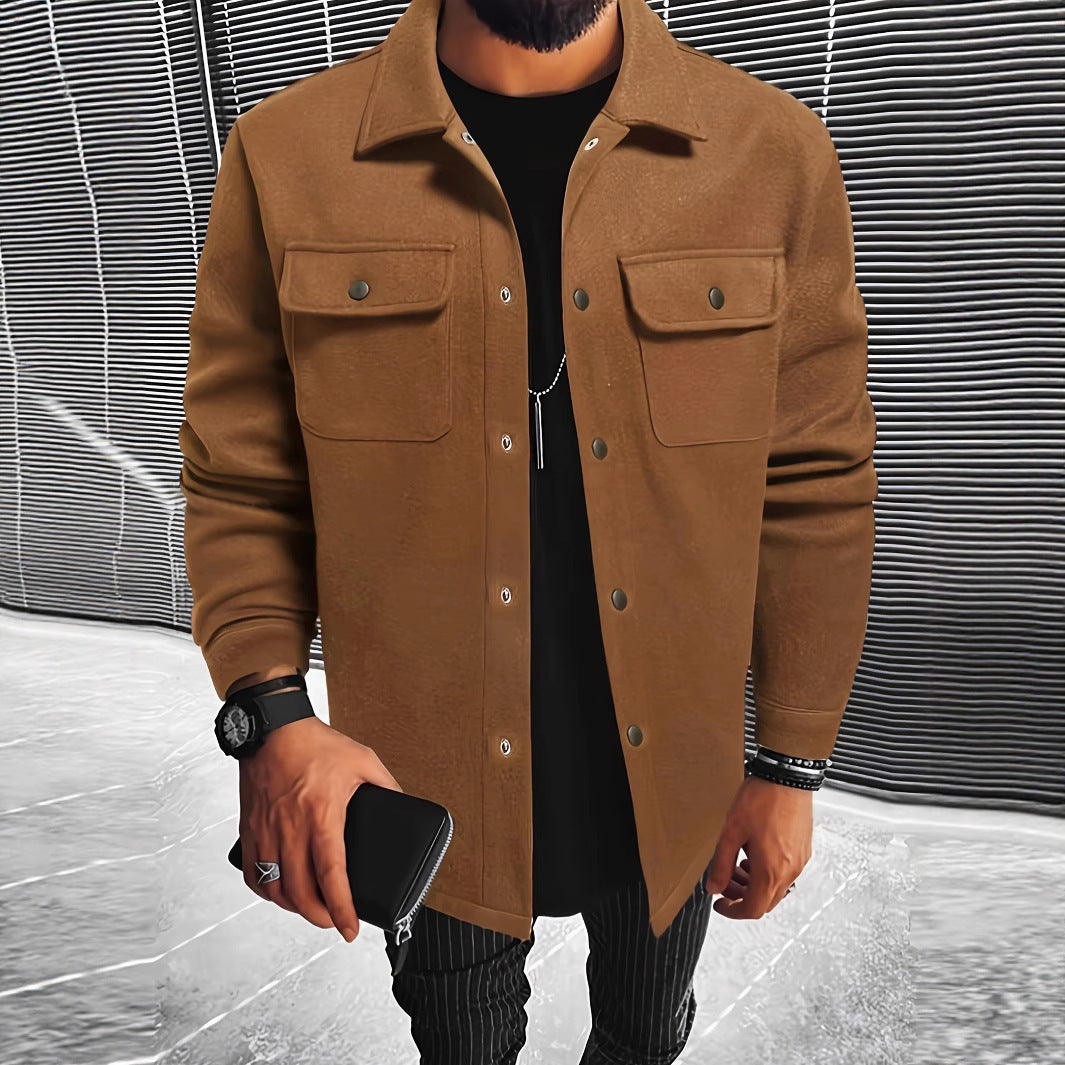 Herren Modische Hemdjacke mit praktischen Taschen