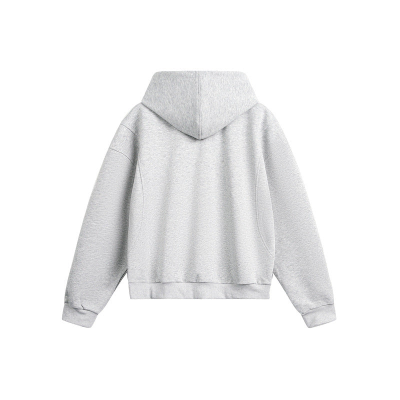 Unisex Oversize Kapuzen-Sweatjacke aus French-Terry mit Raglanärmeln und Zweiwegreißverschluss Shop Nory