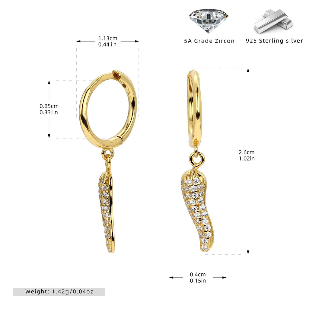 Damen Ohrringe mit funkelnden Zirkonakzenten in elegantem Tropfen-Design Shop Nory